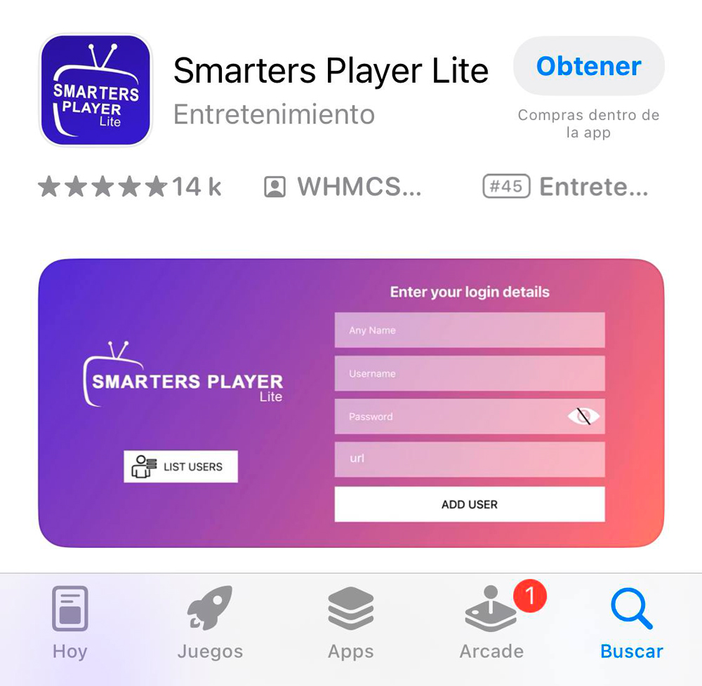app para los iphone en iptv en chile
